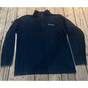 Columbia Fleece 1/4 Zip Black Jacket Unisex Extra Small